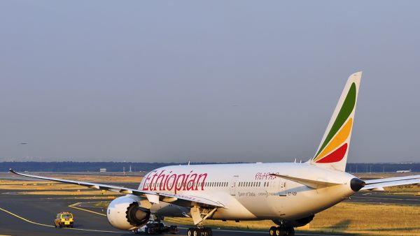 An airplane of Ethiopian Airlines in the Frankfurt airport. (Shutterstock/ File Photo)