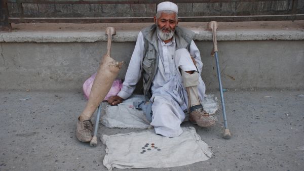 Landmine victim (Shutterstock)