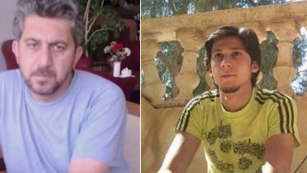 صورة للشاعر محمد بشير العاني ونجله إياس كما نقلها ناشطون - أرشيف