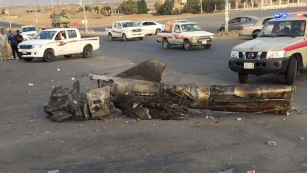 حطام صاروح ضرب نجران في وقت سابق - أرشيف