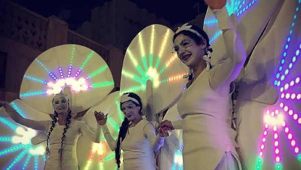 The Souq Waqif Spring Festival kicked off with traditional dance and music. (Facebook)