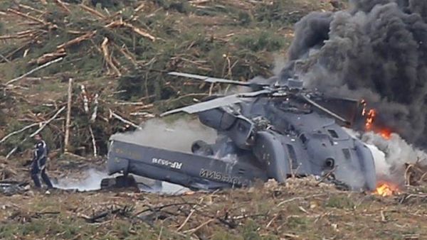 تحطم مروحية روسية ومصرع 4 جنود غرب البلاد