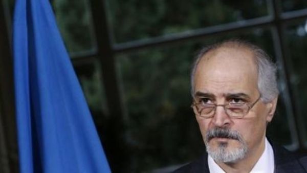 بشار الجعفري رئيس وفد الحكومة السورية في مفاوضات السلام بجنيف