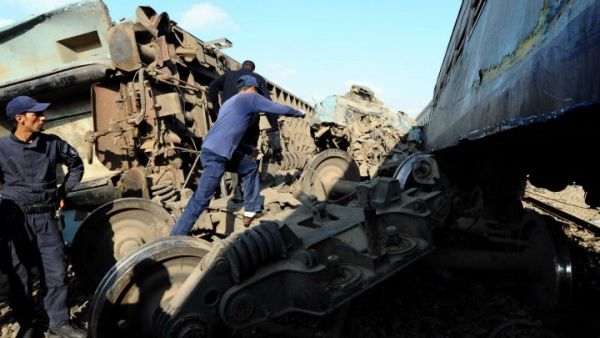 Egyptian security forces in a place of in train collision (AFP/File Photo)