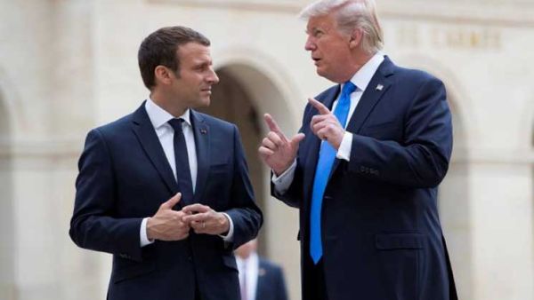 دونالد ترامب وايمانويل ماكرون
