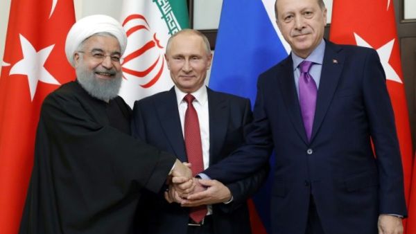 Turkish, Russian and Iranian leaders stressed their joint cooperation to oppose separatism in Syria. (AFP/ File Photo)