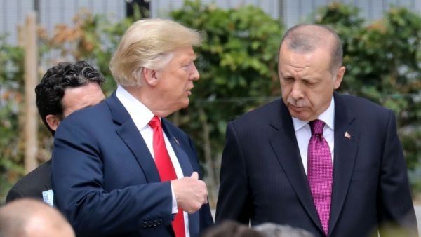 US President Donald Trump (L) and Turkish President Erdogan. (AFP/ File)