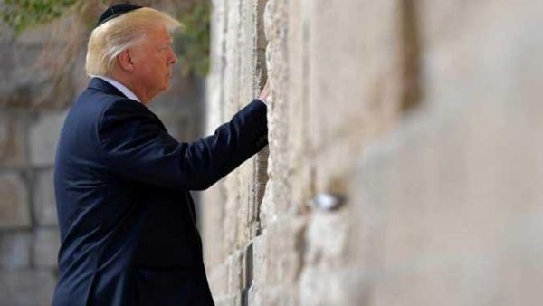 Donald Trump went to the Western World unaccompanied by any Israeli leader (AFP)