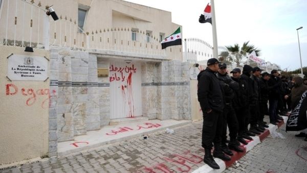 تونس أغلقت سفارتها في دمشق مطلع عام 2012 