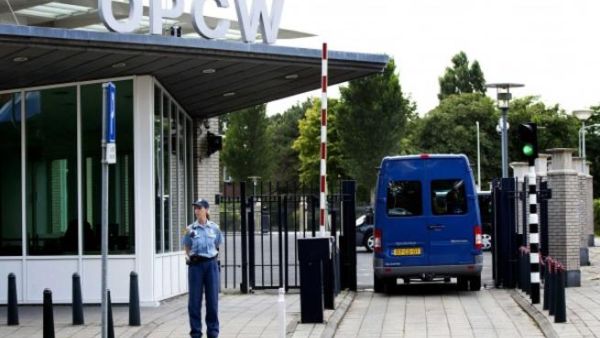 OPCW reported Friday that Syria has sent initial information on its chemical weapons to the organization ahead of Saturday's deadline (Courtesy of Guus Schoonewille/EPA) 