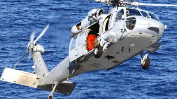 The MH-60S Knighthawk crashed Sunday into the Red Sea (Courtesy of AP Graphics)