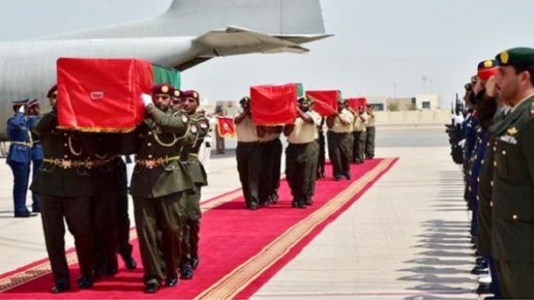 الجثامين وصلت إلى مطار البطين العسكري في أبوظبي