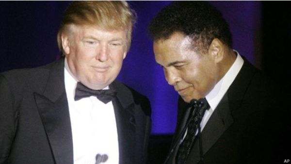 بطل العالم السابق في الملاكمة للوزن الثقيل محمد علي (كلاي) يوبخ دونالد ترامب