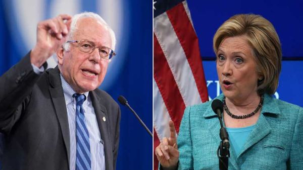  هيلاري كلينتون وبرني ساندرز