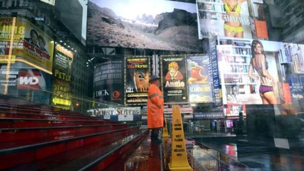 تايم سكوير فارغة/ا.ف.ب