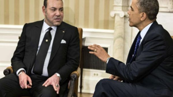  الرئيس الأمريكي باراك أوباما والعاهل المغربي الملك محمد السادس