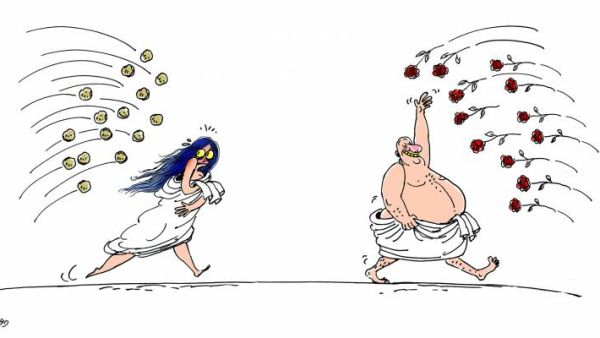The cartoonist highlighted Egyptian women's plight on International Women's Day. (Egypt Independent)