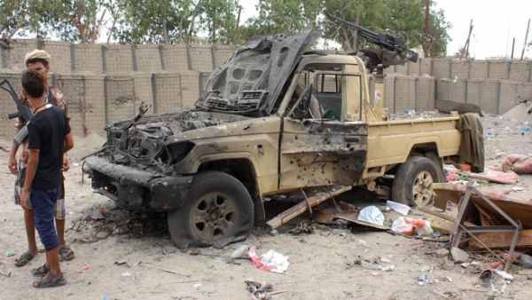 جانب من التفجيرات في محافظة عدن/ ارشيفية