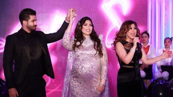 نجوى كرم في حفل الإعلان عن خبر حمل الدكتورة خلود بالتوأم - ليلة رأس السنة