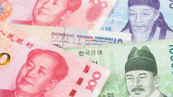 South Korea and China extended the swap deal by another five years and increased the size to 70 trillion won, according to the BOK, South Korean News Agency (Yonhap) reported. (Shutterstock) South Korea, China Extend Currency Swap Deal