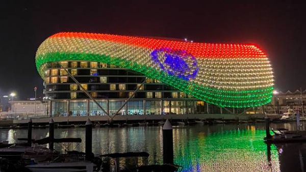 Yas Island celebrates India’s 75th Independence Day as W Abu Dhabi – Yas Island and Etihad Arena light up