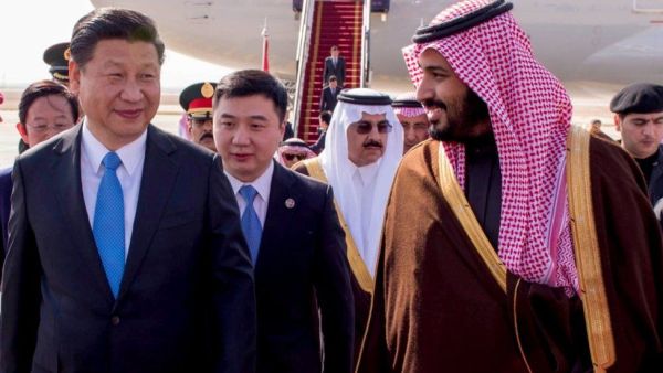 ولي العهد السعودي محمد بن سلمان والرئيس الصيني شي جين بينغ