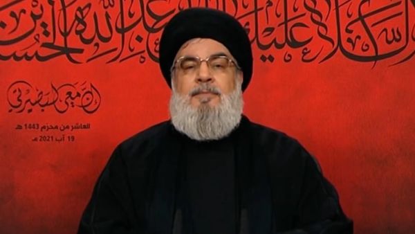 حسن نصرالله زعيم جماعة حزب الله اللبنانية