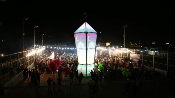 فانوس رمضان من برج اللقلق في القدس القديمة