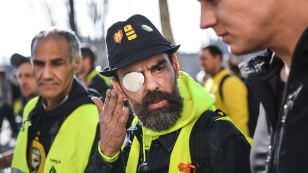 One of the yellow vest movement's leading figures Jerome Rodrigues  (AFP)