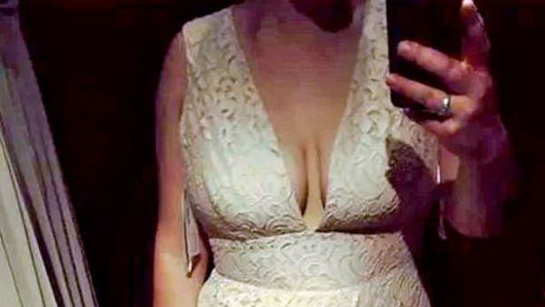 A woman has been criticized for choosing to wear a white dress (pictured) to another person's wedding after a photo of it was shared in a wedding shaming group on Facebook (Facebook)