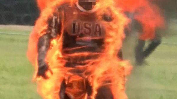 The man set himself on fire near the White House on Wednesday morning with terrifying footage showing him engulfed in flames (Shutterstock)