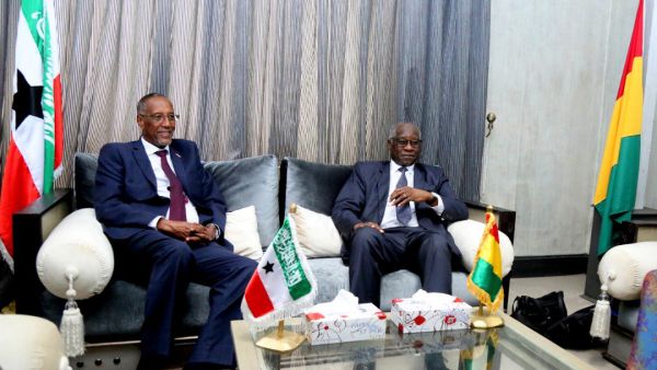 The President of the Republic of Somaliland, H.E  @musebiihi has safely landed at Gbessia International Airport in Conakry, Guinea (Twitter)