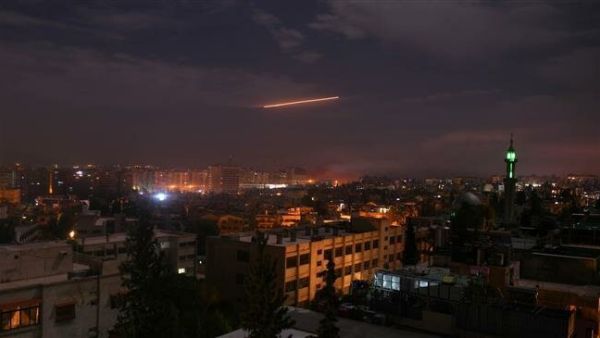 Syrian air defenses confront Israeli attacks (Twitter)
