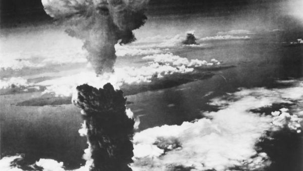 Mushroom Cloud of Atom Bomb exploded over Nagasaki, Japan (Shutterstock)	