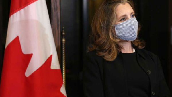 نائبة رئيس الوزراء الكندي تخضع لفحص كورونا وتدخل العزل الذاتي