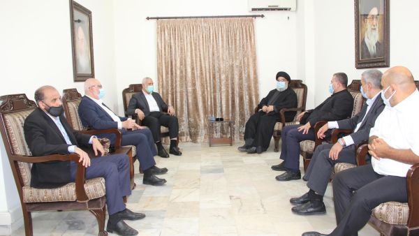 نصرالله يستقبل هنية 