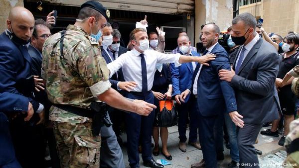 Macron, COVID-19 & Beirut in August 2020 /AFP