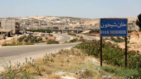 مدينة خان شيخون الاستراتيجية، التي يشهد محيطها اشتبكات عنيفة