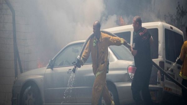  حريق اندلع في السجن العسكري رقم 4 بقاعدة تسريفين