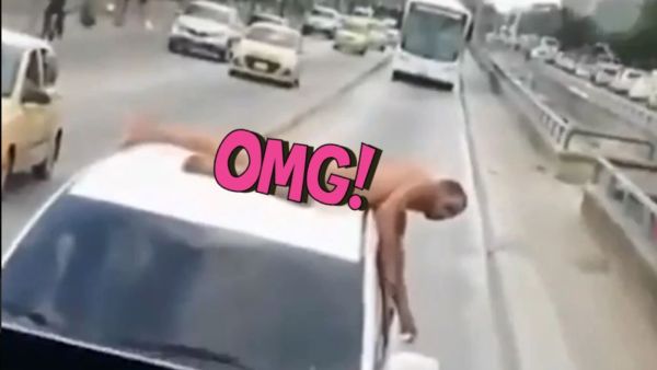 كولومبية خانها زوجها فوضعته عاريًا على سقف السيارة وتجولت به في الشوارع