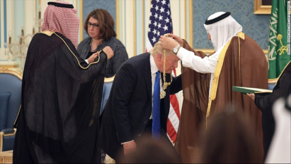 US Donald Trump during his visit to Saudi Arabia in 2017. (AFP)