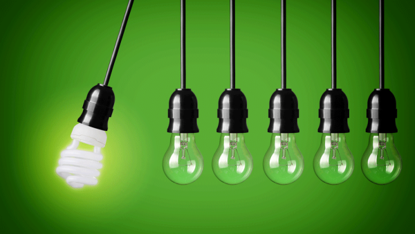 Whenever you move into a new apartment, check the light fixtures for incandescent lights.