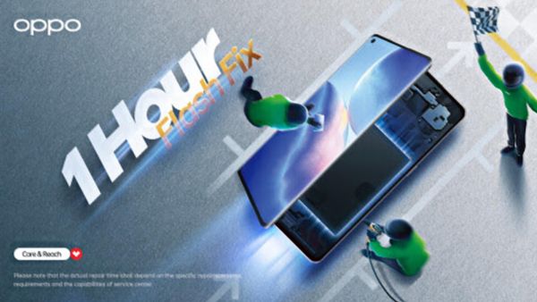 Since the introduction of '1 Hour Flash Fix Service' in 2019, OPPO has made it possible for users to have their phones repaired as quick as one hour or less at the OPPO Service Center that supports Flash Fix service. OPPO Further Strengthens Its 1 Hour Flash Fix Service