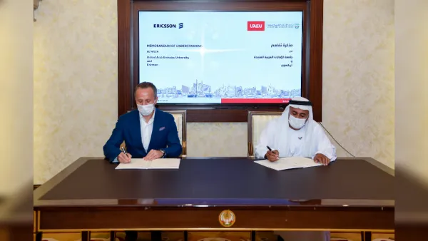 توقيع مذكرة تفاهم بين جامعة الإمارات العربية المتحدة وإريكسون في معرض جيتكس جلوبال لتطوير واختبار حالات استخدام القيادة الذاتية لشبكة الجيل الخامس  
