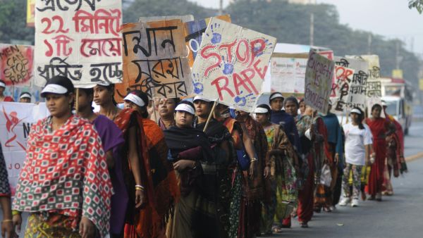 A #MeToo protest took place amid a revived debate over sexual violence in India. / AFP