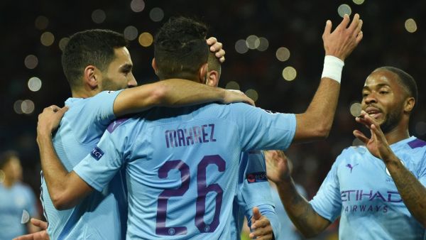 The Algerian once again popped up with a vital goal in a tense match as the Premier League champions battled to a 3-1 victory at Everton