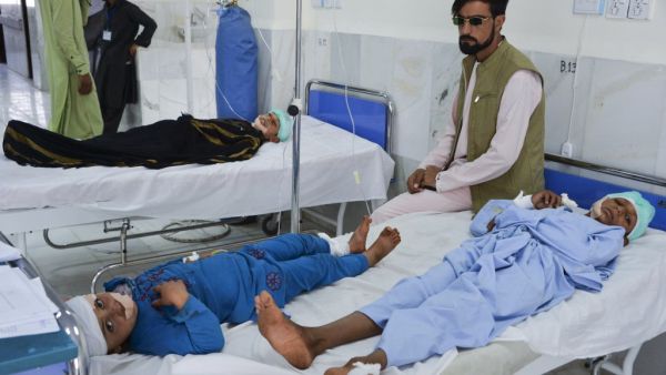 Children receive medical treatment in a hospital after being injured in a bomb blast in Alishang, Laghman province, on October 16, 2019. (AFP/ File Photo)