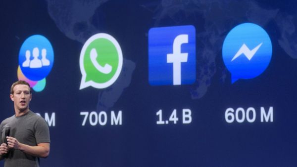 Facebook CEO Mark Zuckerberg speaks at the F8 summit in San Francisco. (Josh Edelson / AFP)