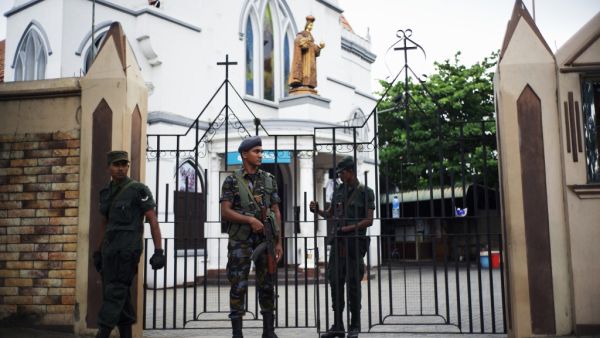 Soldiers stand guard a closed church in Colombo on April 28, 2019, a week after a series of bomb blasts targeting churches and luxury hotels on Easter Sunday in Sri Lanka. (AFP/ File Photo)