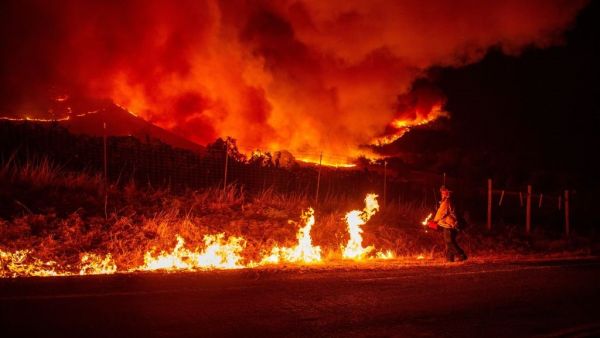 Flames burned close to the Getty Center museum which is home to works from Rembrandt and Van Gogh. (AFP/ File Photo)